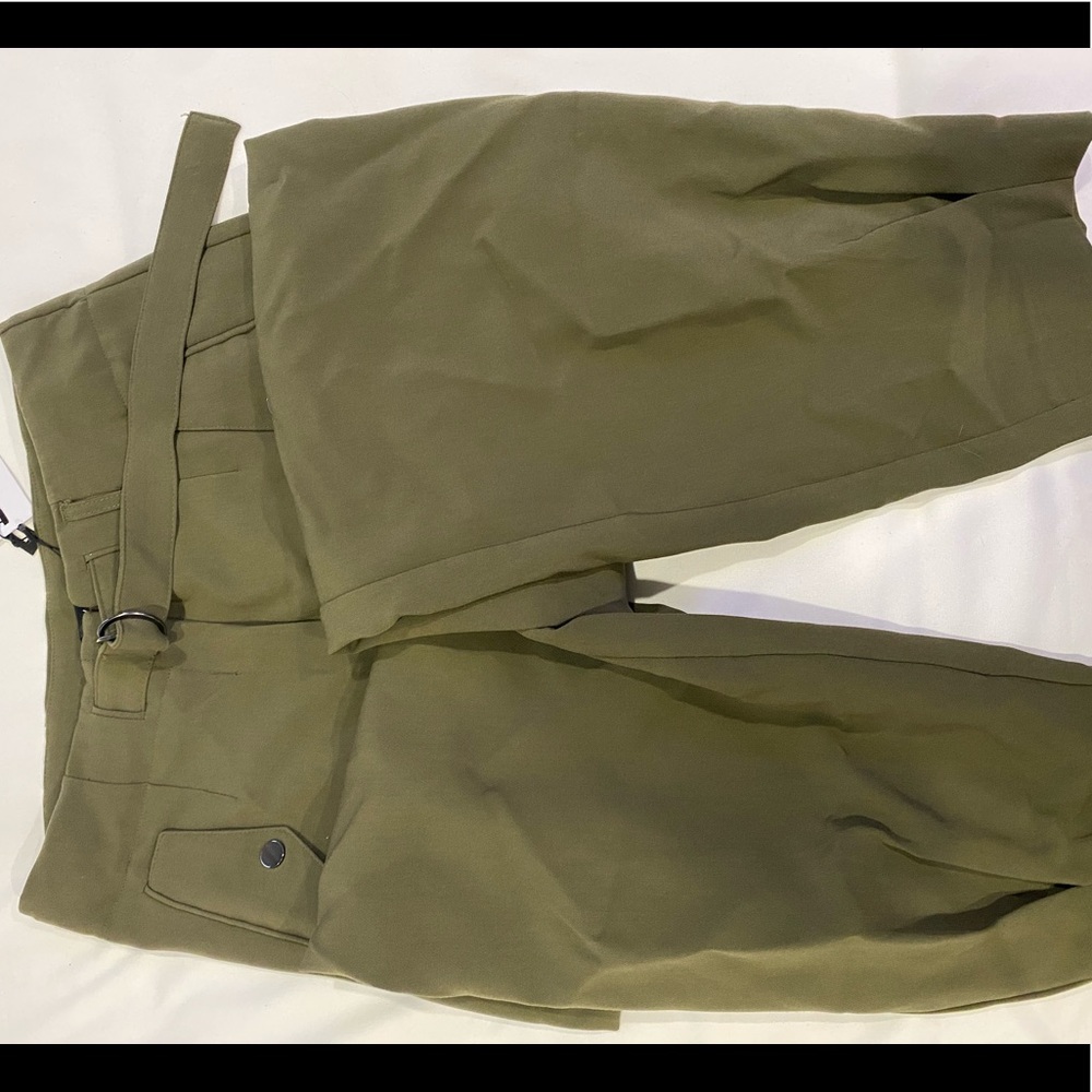 Olive pleated dress plants